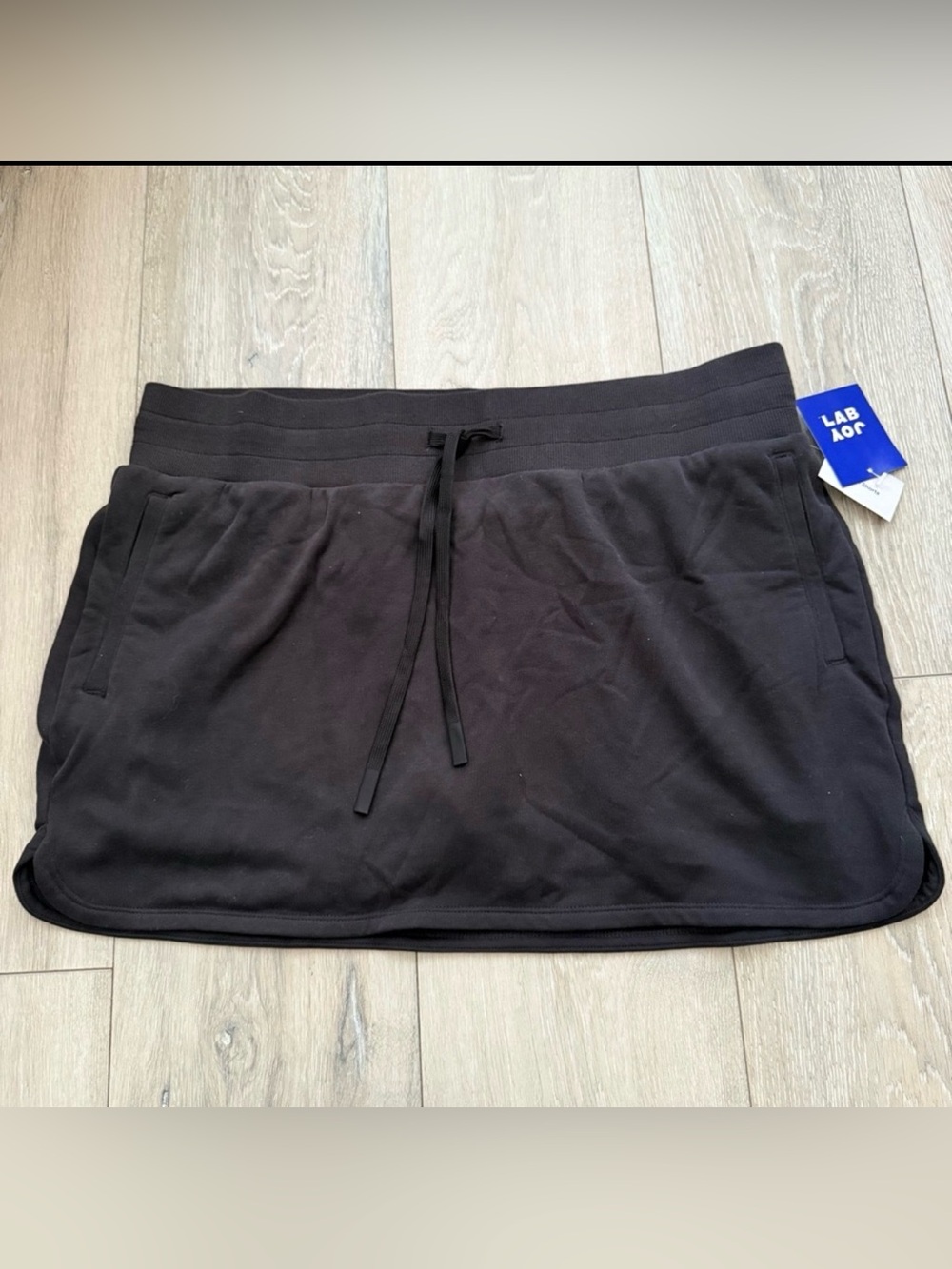 Joy Lab Black Drawstring Skirt with built in short size XXL